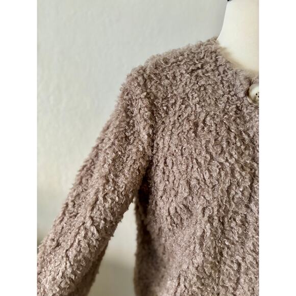 Helene Berman London Super Soft Sweater Plush Beige Jacket Size S - Picture 4 of 11